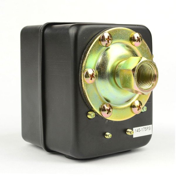 Interstate Pneumatics Pressure Switch - 3/8 FPT Single Port - Internal Adjustable Switch - 175 PSI LF17-1H